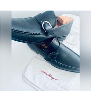 Ferragamo Black loafers size 13